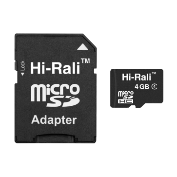 Карта памяти microSDHC 4GB Class 4 Hi-Rali (с адаптером)