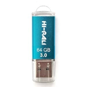 Накопитель 3.0 USB 64GB Hi-Rali Rocket серия синий